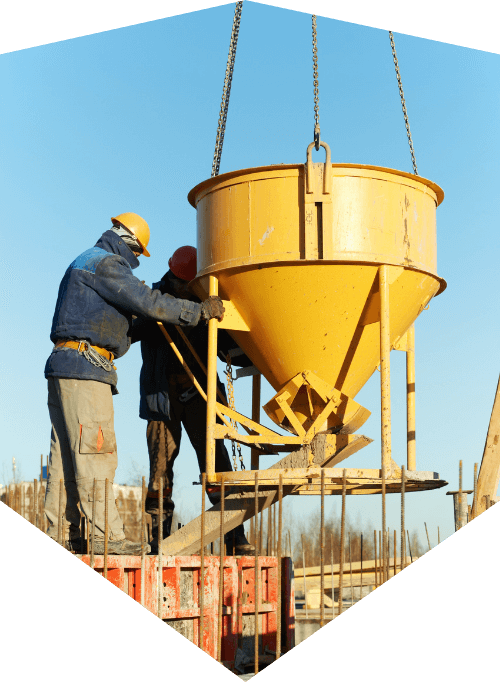 concrete contractors on the job